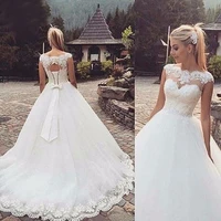 eightree cap sleeve bohemian wedding dress 2019 plus size custom made aline vestido de noiva white beading wedding gowns bride