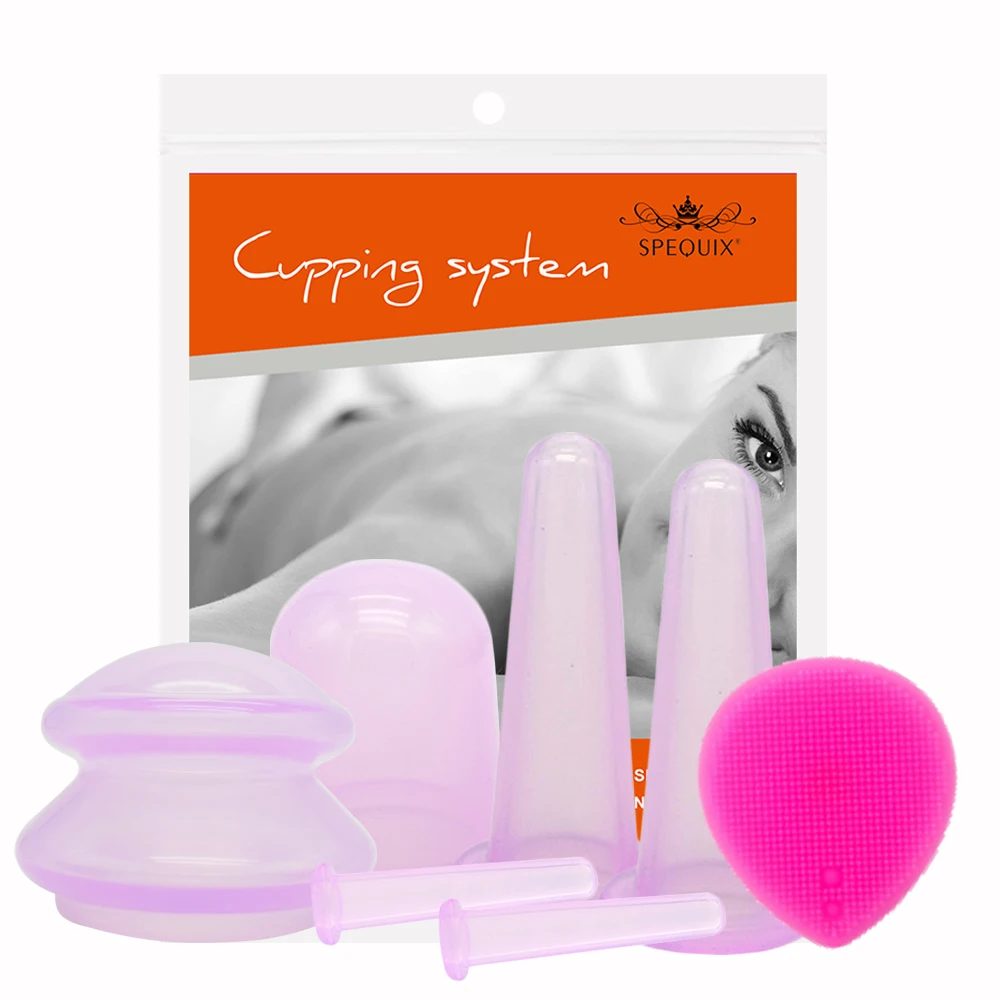 

SPEQUIX Silicone Massage Cups Ventosa Massagem Back Facial Body Masage Relaxation Vacuum Therapy Cups Large Cellulite Cups Set
