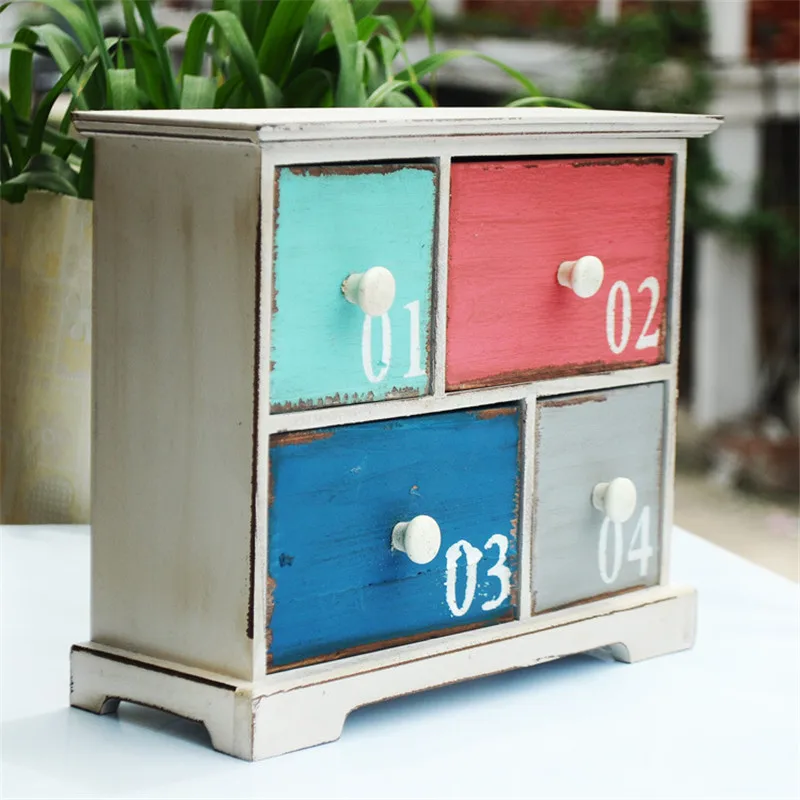 Multifunction Wooden Storage Box Drawer ZAKAKA Dala House Jewelry Makeup Boxes Container For Desktop Household Decor | Дом и сад