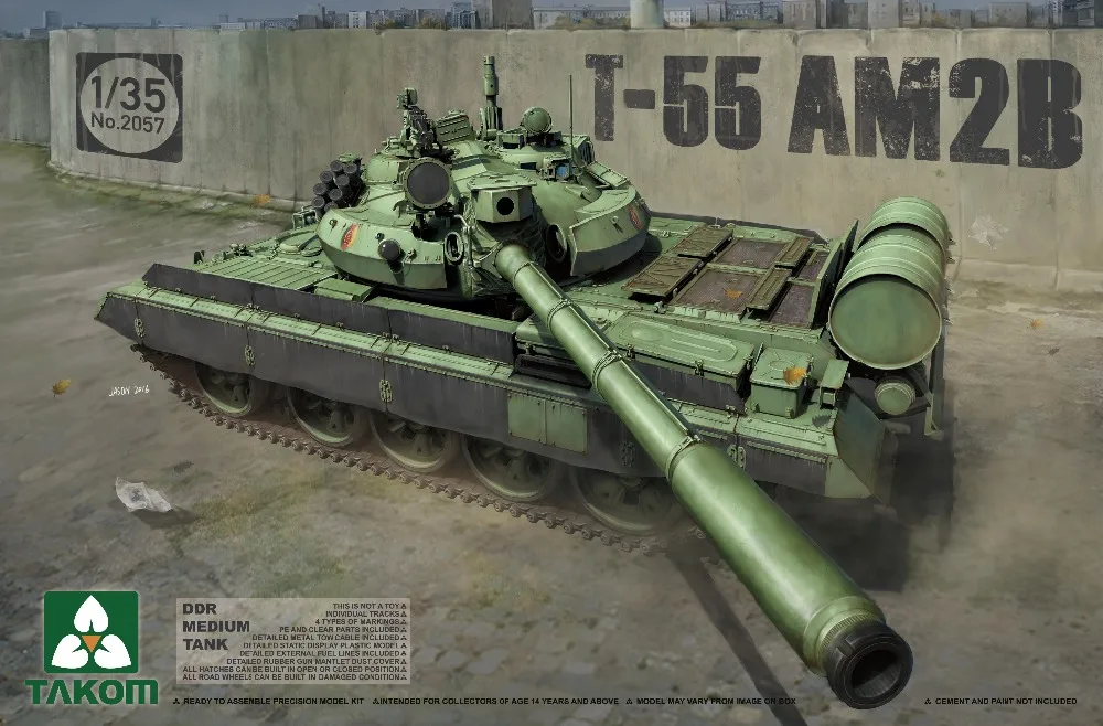 Takom 1/35 DDR средний танк T-55 AM2B #2057 | Игрушки и хобби