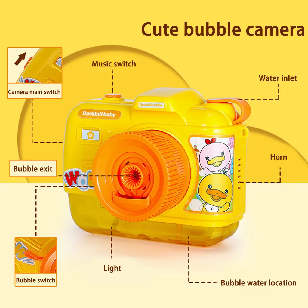 Забавная пузырчатая машина для камеры игрушка музыки и света игрушки выдувания