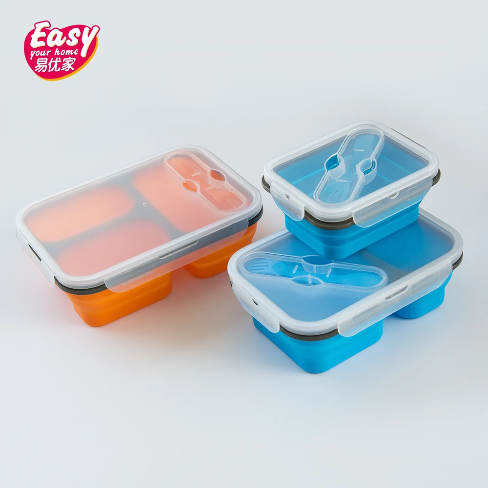 Multi Спецификация Емкость Складной контейнеры для еды с отсеками Microwavable детей