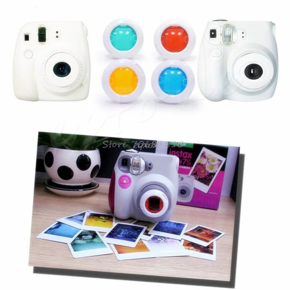 4 цвета фильтр крупным планом объектив для Fujifilm Instax Mini 8 7S фильм фото камера и Прямая поставка