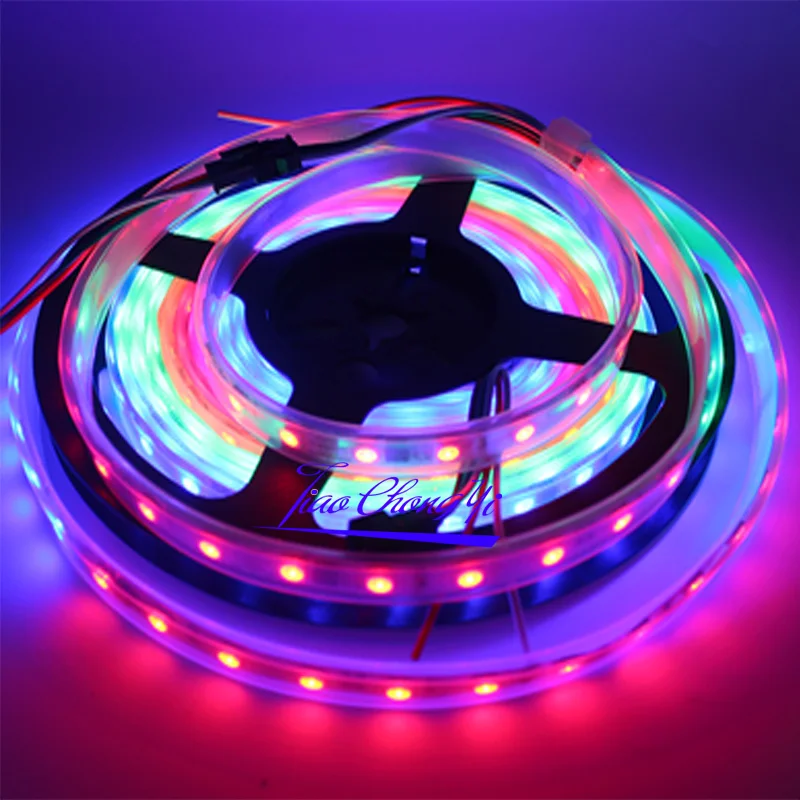 5 м WS2811 16703 IC 16703 60 Светодиодный/м DC24V Светодиодный адресуемый Цифровой RGB Мечта полноцветный IP20 IP65 IP67 водонепроницаемый