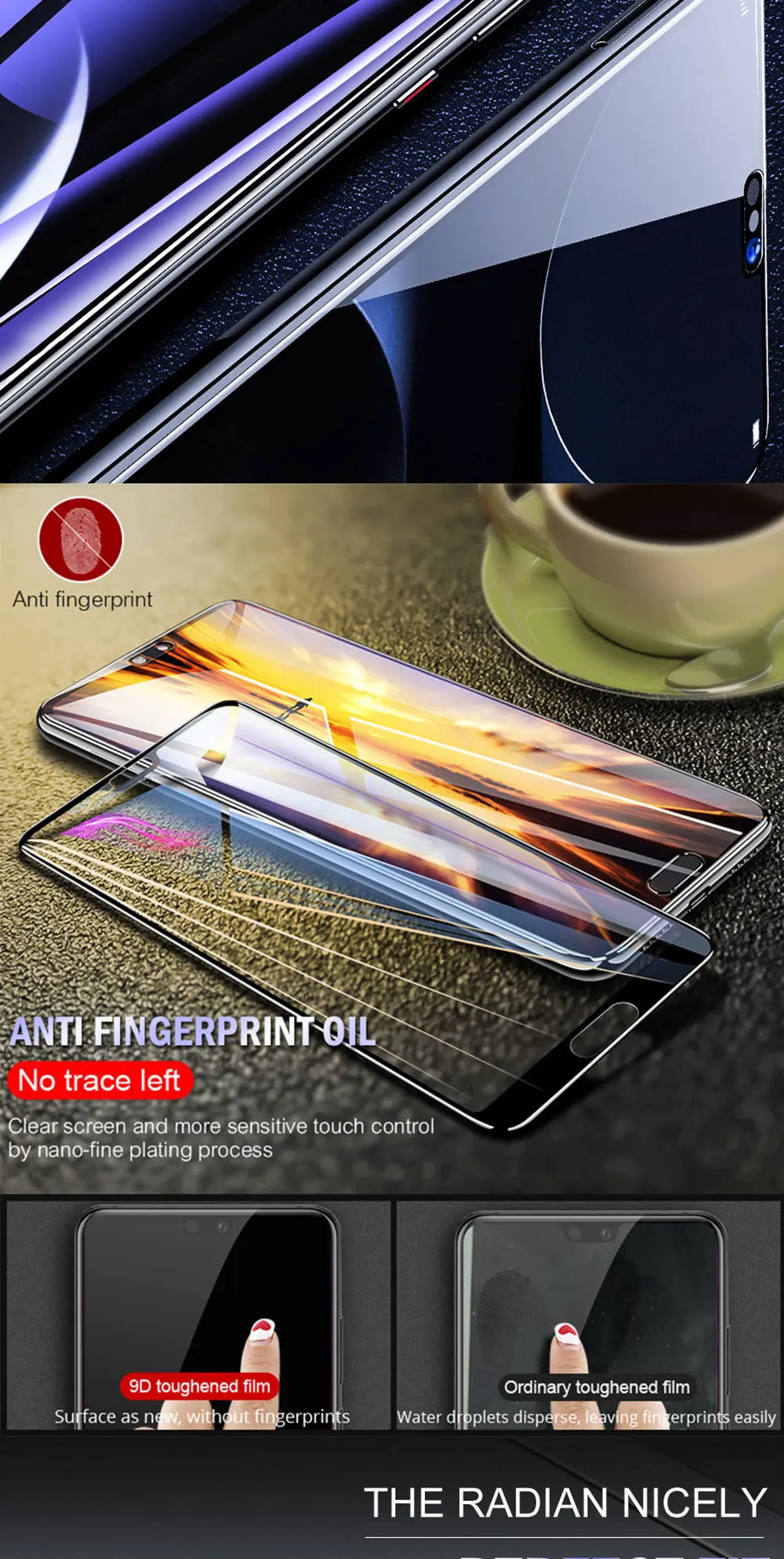 9D закаленное стекло для huawei Nova 3 3i Honor 8A 10 Play 8X mate 20 P30 Lite P Smart Y6 полноэкранное защитное стекло