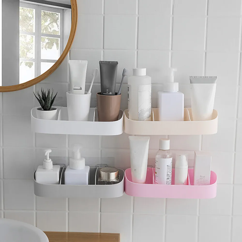 4 вида цветов угловой ванная комната органайзер для хранения на полке настенная