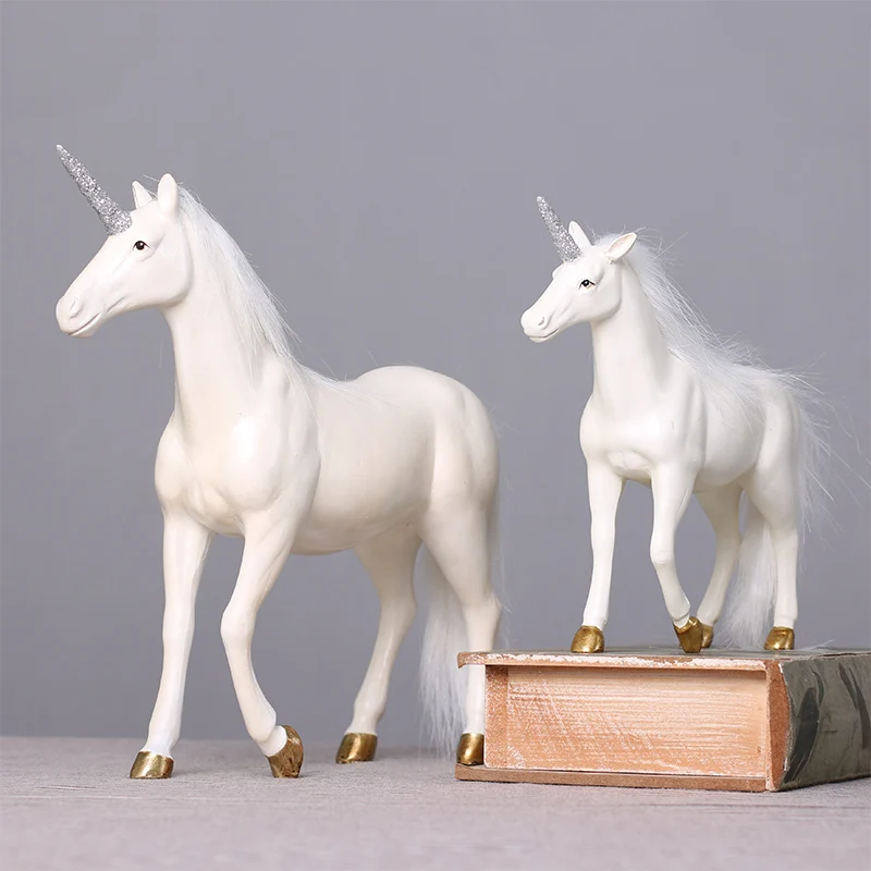 1 шт. элегантный Декор для дома статуя единорога аксессуар стола рождественский
