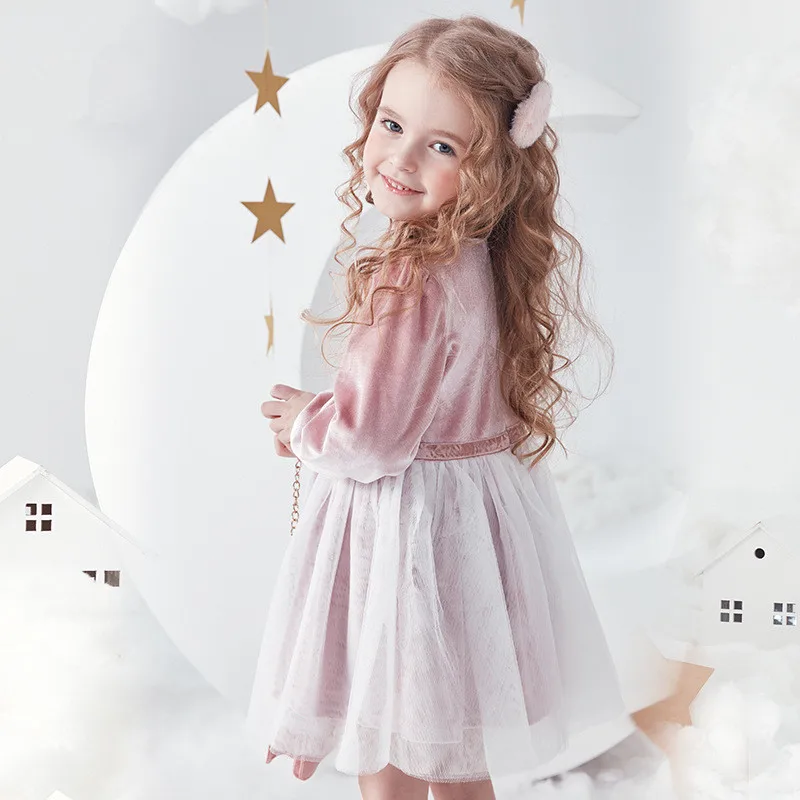 Girl Velvet Dress Spring and Autumn Child 2019 New Baby Princess | Детская одежда и обувь