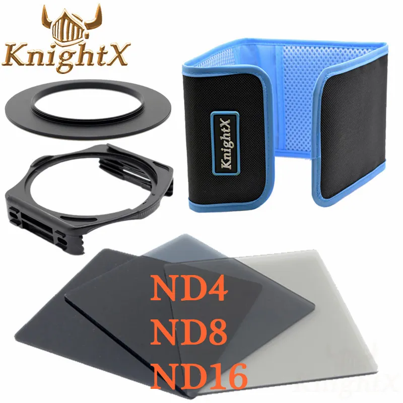KnightX 49 мм 52 мм 58 мм 67 мм 72 мм 77 мм кольцо держатель фильтра для cokin наборы фильтров ND цветной фильтр для Nikon Canon d5100 DSLR объектива - Цвет: 6in1 A