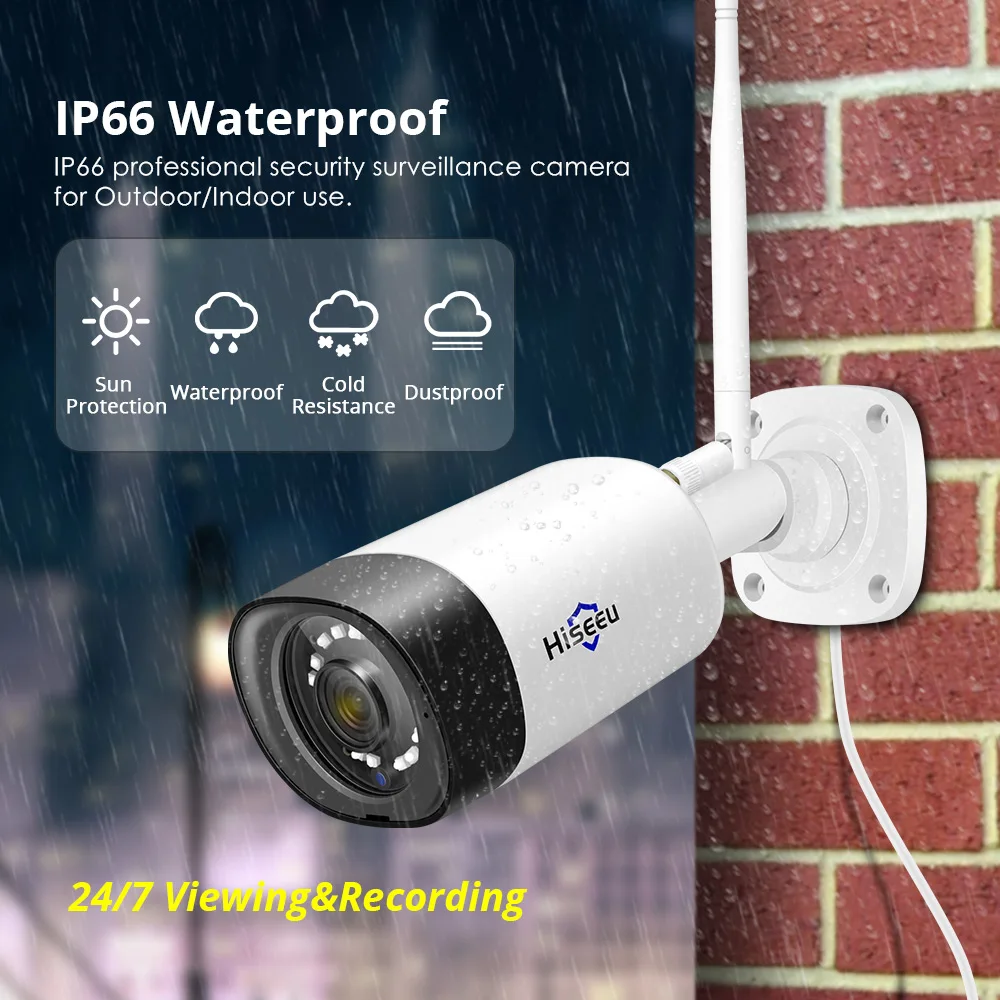 H.265 2MP 8CH Беспроводной аудио камера наружного видеонаблюдения IP Камера Системы NVR Kit 1080 P, размеры для возраста от 1 до 3 лет HDD приложение просмотра Hiseeu