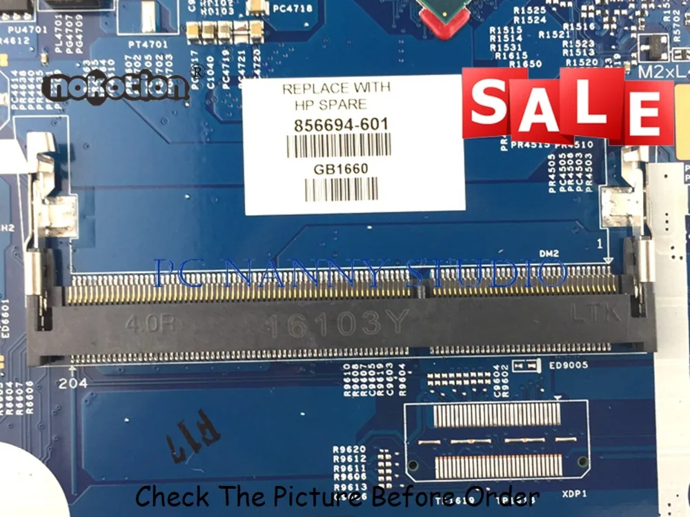PCNANNY 856694-601 856694-001 для ноутбука HP 17-X материнская плата 448.08D01.0011 N3710 протестирована |