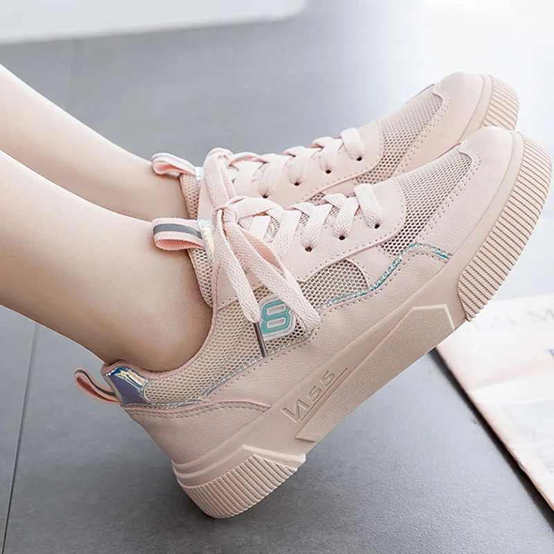 Модная женская обувь для бега дышащие сетчатые женские кроссовки нескользящая