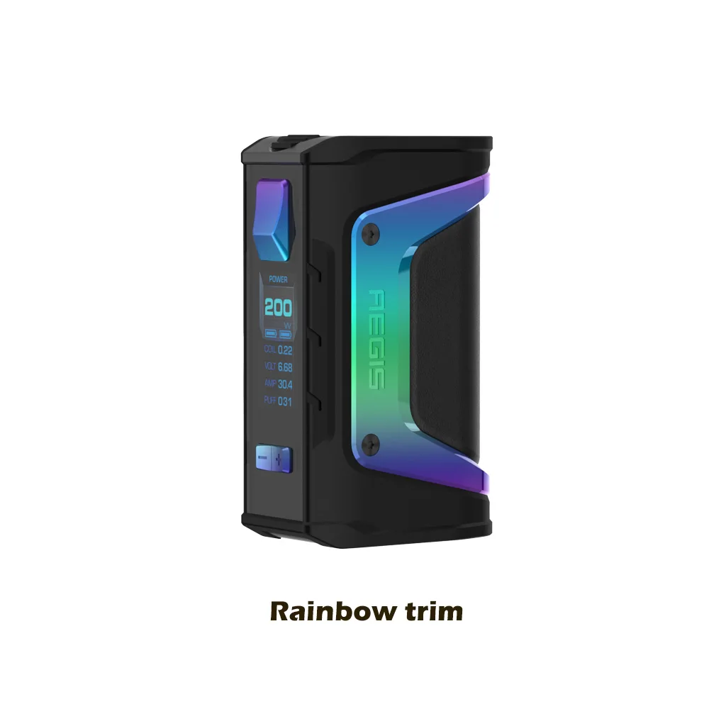 Rainbow trim Vape комплект GeekVape Aegis mod aegis Legend 200 Вт TC коробка мод Питание от двух батарей 18650 электронные сигареты без батареи для zeus rta blitzen - Цвет: Rainbow trim