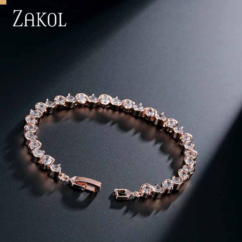 Высокое качество круглые браслеты с кубическим цирконием для тенниса женщин