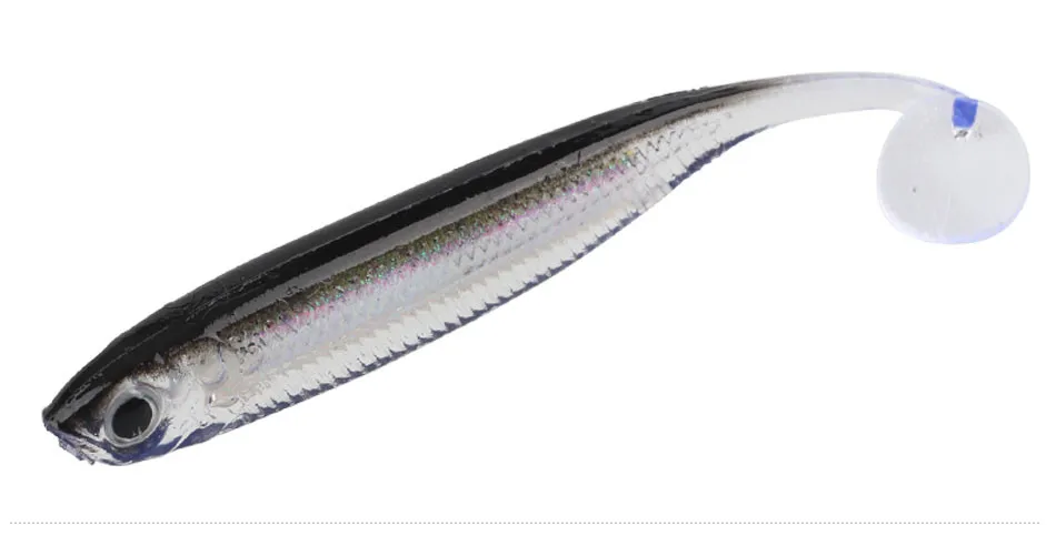 ALLBLUE Мягкая приманка 6 шт./лот 2,2 г/70 мм для рыбалка на сельдь Рыбалка Swimbaits джиг головная Мягкая приманка нахлыстом приманка весло хвост приманки