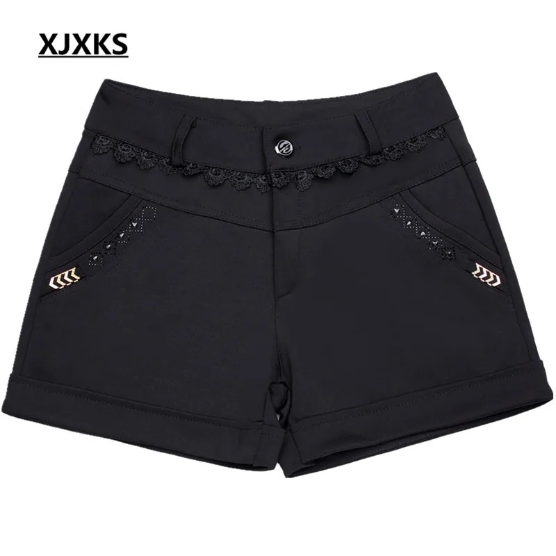 Женские короткие шорты новинка 2019 Осень и Зима базовые размера плюс S-7XL