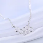 Ожерелье-цепочка для женщин, с подвеской в виде пчелиного улья