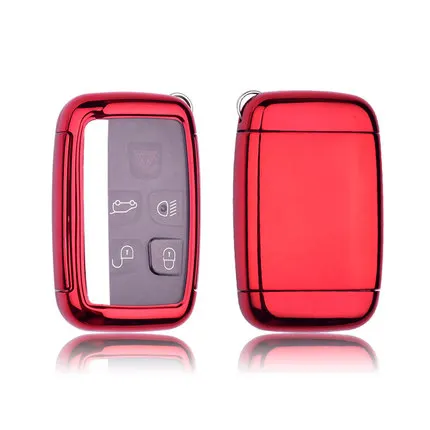 red Чехол для ключей от автомобиля, чехол для Land Rover RANGE ROVER SPORT freelander 2 DISCOVERY 4 Evoque, чехол для ключей Jaguar XE XJ XJL XF - Название цвета: red