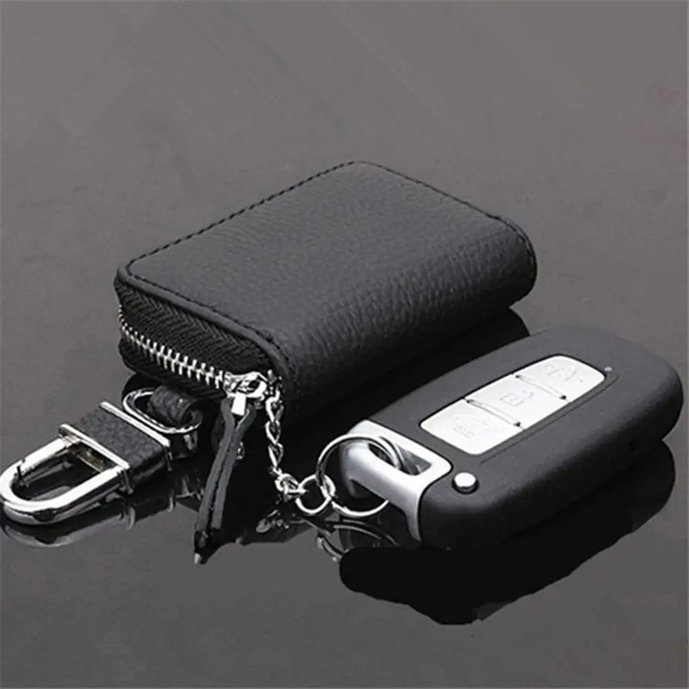 

Wallet Car Key Card Holder Organizer Keychain With Zipper Protect Key Case Bag Pouch Purse Simple Design Car Key Holder Fashion