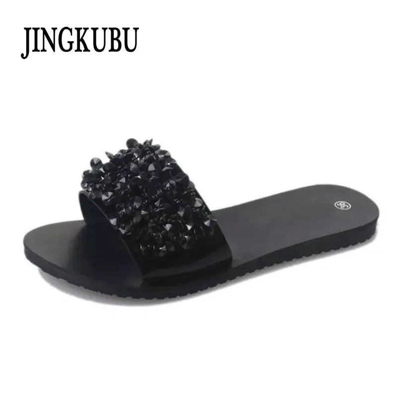 JINGKUBU 2018 летняя обувь женские блестящие дизайнерские сандалии на платформе с