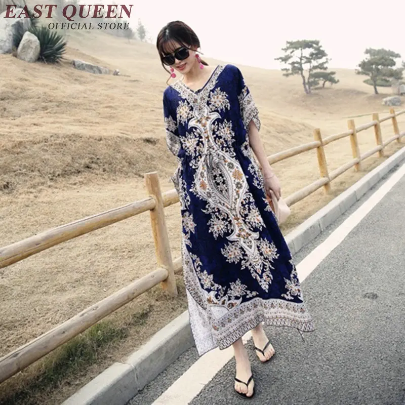 2018 Летнее Длинное Платье в стиле хиппи винтажные платья этническом с цветочным