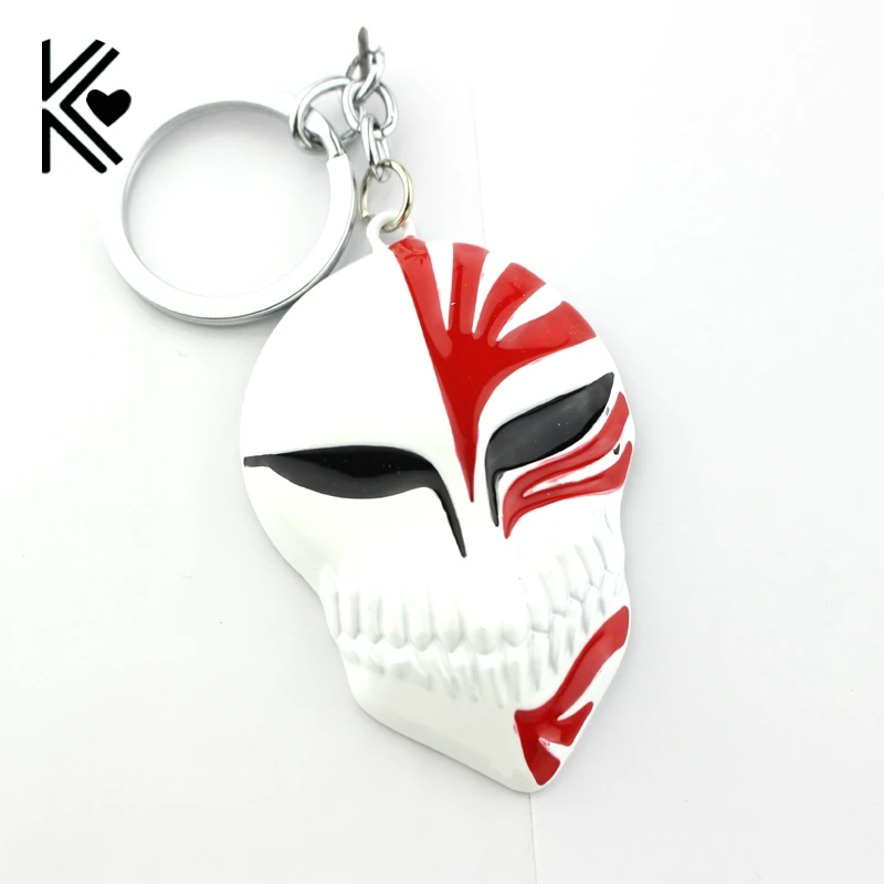 2 цвета мультфильм аниме отбеливатель Kurosaki Ichigo маска белая эмаль брелок кольцо