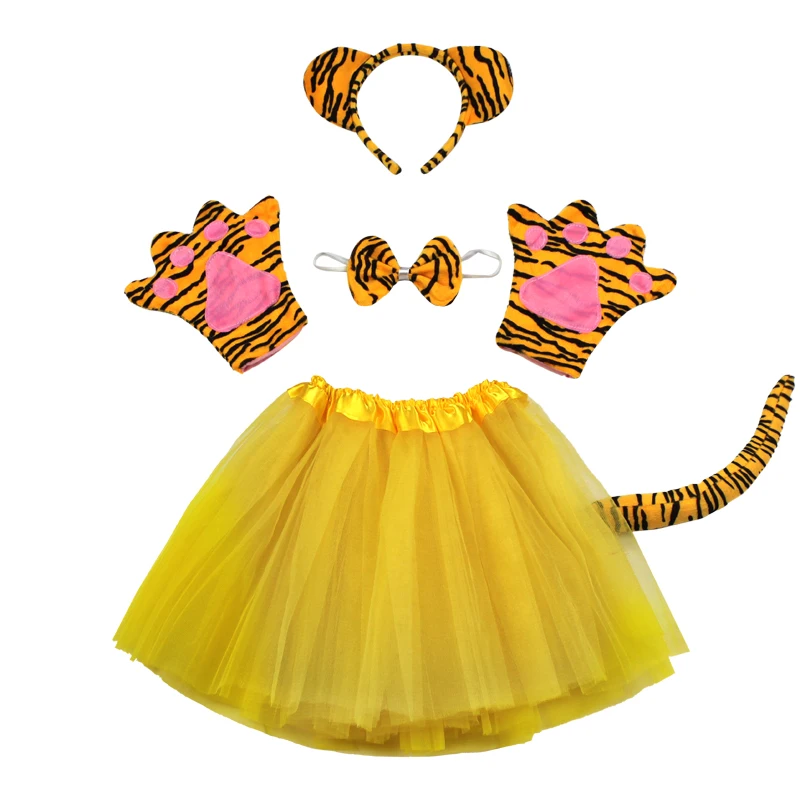 Бесплатная доставка партии Косплэй для мальчиков и девочек костюм тигра