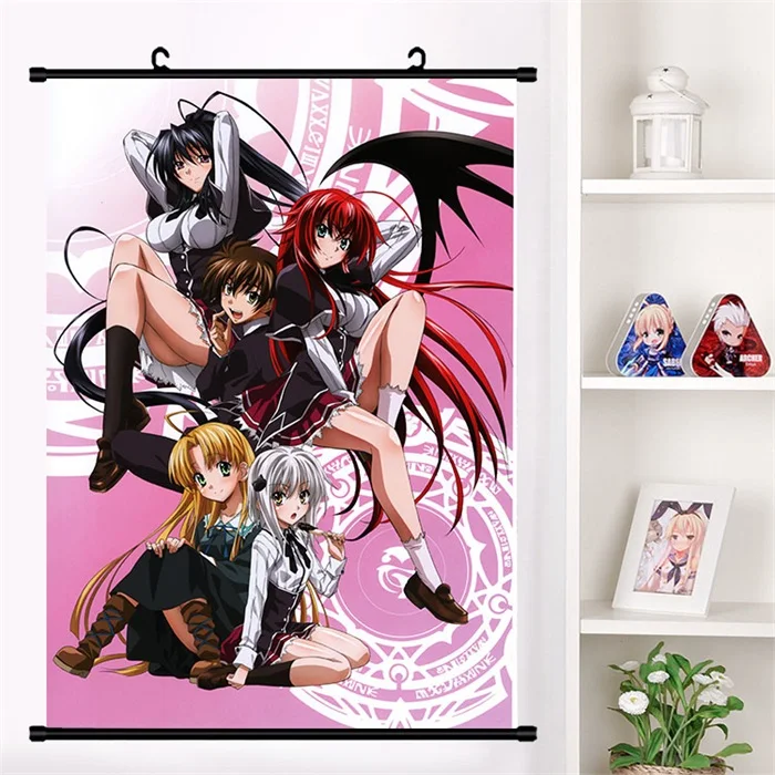 C Аниме старшеклассница DxD Азия Argento Himejima Akeno настенные свитки плакат мультфильм настенные подвесные плакаты коллекция домашнего декора - Цвет: C