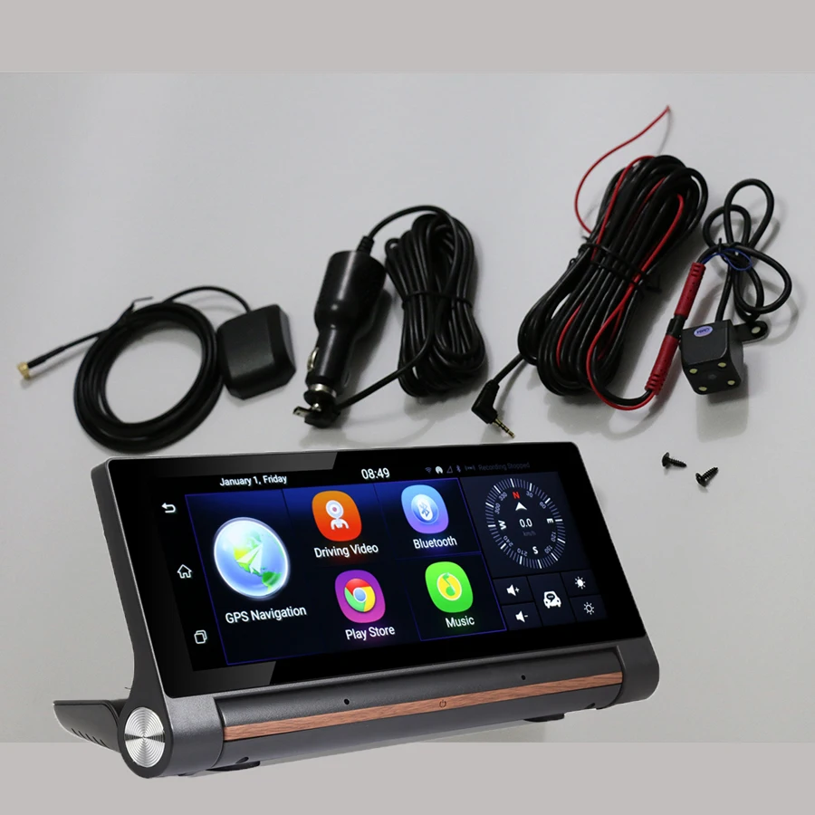 Otstrive 7 дюймов 3G GPS навигации Android 5.0 bluetooth Wi Fi dashboad DVR FHD 1080 P тире Камера Двойной