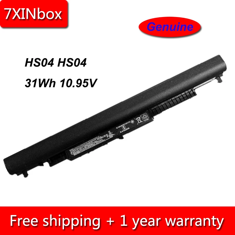 7XINbox 31Wh 10 95 V подлинный HS04 HS03 Аккумулятор для ноутбука HP Pavilion 14 ac0XX 15 255 245 250 G4 240 HSTNN