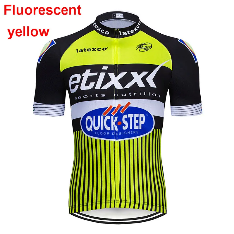 jersey Флуоресцентный зеленый быстрый шаг etixx велосипедная команда Джерси 9D велосипедные шорты набор Ropa Ciclismo мужские летние pro Езда - Цвет: jersey