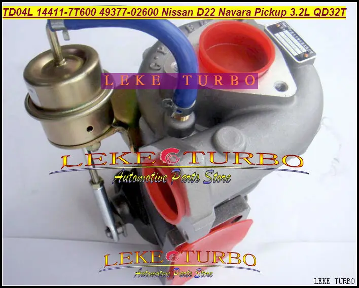 Турбокомпрессор TD04L 14411 7T600 49377 02600 для Nissan Navara Pickup D22 TD27 NS25 QD32 QD32T 3.2L с