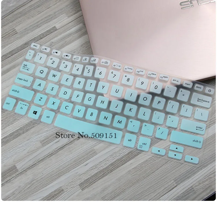 Gradual Skyblue Силиконовый чехол-клавиатура для ноутбука, защитная пленка для Asus S4300 S4300U S4300UN, новинка, ASUS Vivobook S2 14 - Цвет: Gradual Skyblue