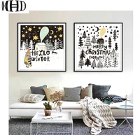 new diy diamond painting stickers two picture decoration full square round diamond embroidery mosaic 1 set 2 pieces