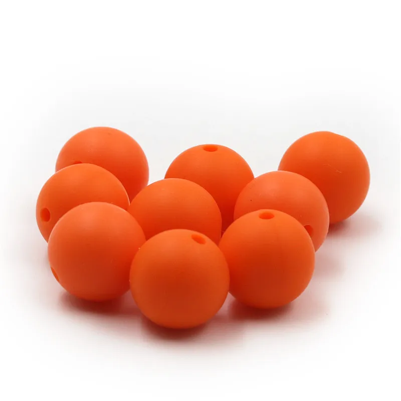 YUMUZ 100pcs 9-19mm Silicone Beads Orange Round Teething BPA Free Siliconen kralen For Baby Care Jewelry Toys | Украшения и