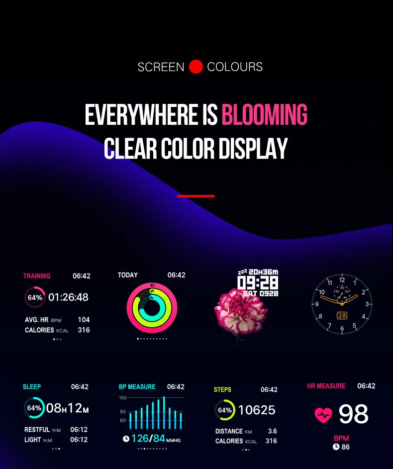 696 B57 Color Screen Smart Bracelet Watch Sport Bluetooth 4.0 Blood Pressure Monitor Waterproof For Men Male WOMEN | Электроника