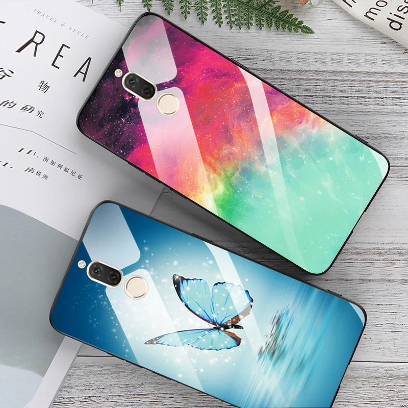 Чехол из закаленного стекла для Huawei Mate 10 Lite 5 9 '' ударопрочный глянцевый чехол