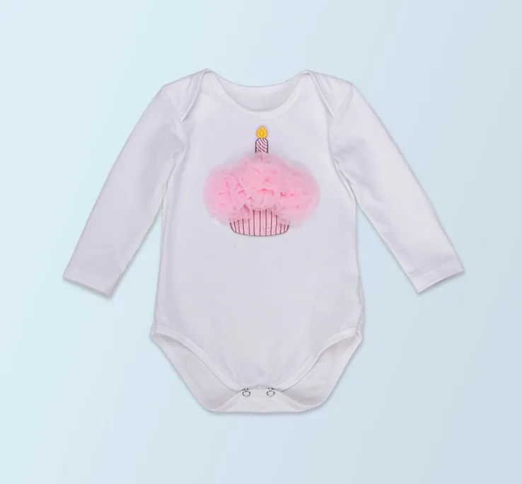 Кружевные комбинезоны с оборками для 1 го дня рождения Летние Боди Детские