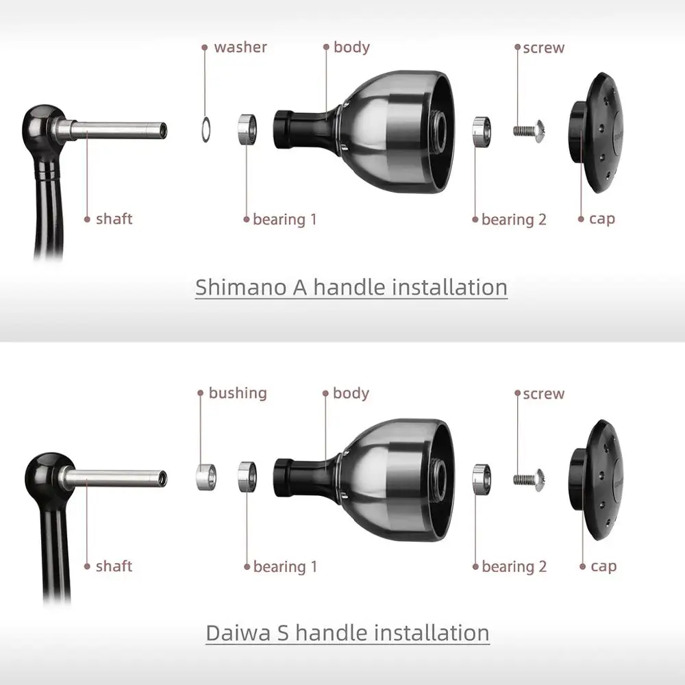 Ручка для катушки Gomexus 30 мм для Shimano Sienna FX IX Alivio Daiwa Crossfire Regal Strikeforce Revros Reel 1000-4000 Drill