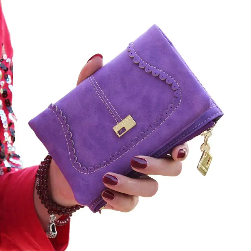 New Fashion Women's Wallet Famous Designers Brand Women Grind Arenaceous Leather Zip Around Purse Card Money Bag | Багаж и сумки