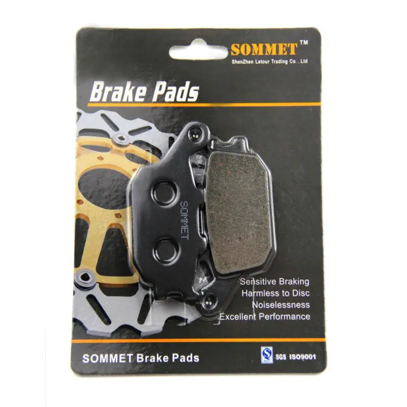 

SOMMET Motorcycle Front + Rear Brake Pads Disks for Yamaha FZ1 Fazer N/NA (10-15) (ABS & Non ABS) LT380-380-174