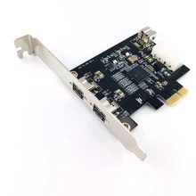 Плата контроллера PCIE Combo 2x 1394b+ 1x 1394a Firewire ports PCI-Express, набор микросхем TI 1394