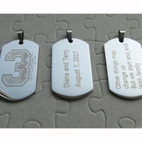personalized logo dog tags with chain hot sales cheap customized stainless steel dog tag fashion pendant engraved