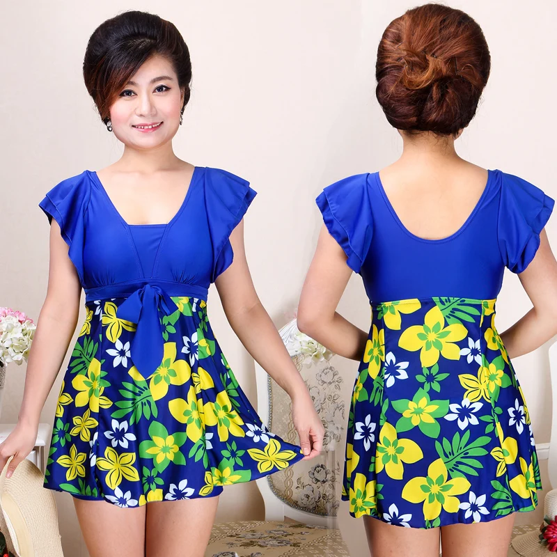 Консервативное платье для пожилых мам купальный костюм женский слитный