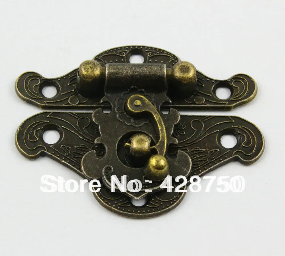 Античный латунный ящик для ювелирных изделий защелка замок 49x39 мм с винтами