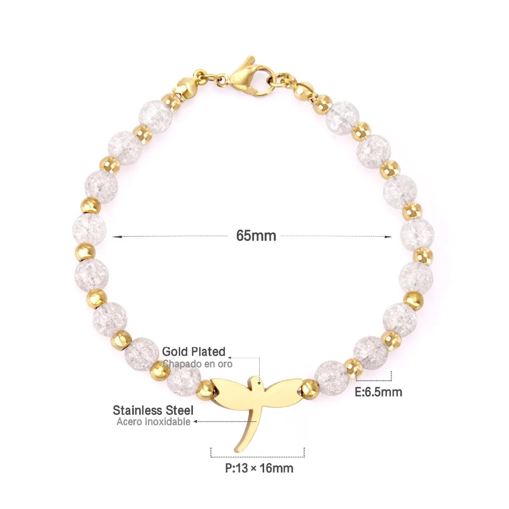 Женские браслеты LUXUSTEEL аксессуары хрустальные из бисера кулоны в форме стрекозы