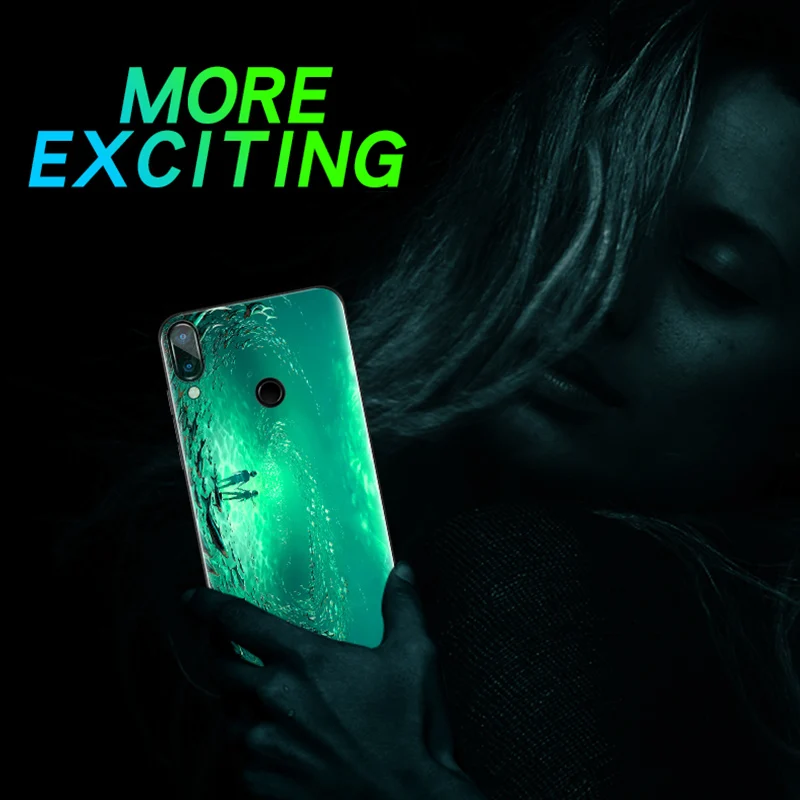Роскошный светящийся стеклянный чехол для телефона Huawei Honor 7C 8C 5 7 дюймов накладка