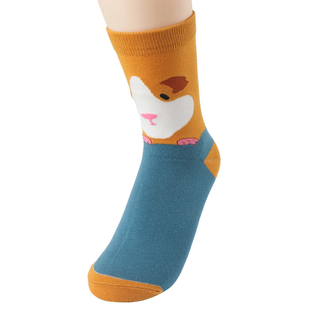 1 Новые женские хлопковые носки с милыми животными короткие носки Harajuku удобные носки Мягкие хлопковые носки - Цвет: 1