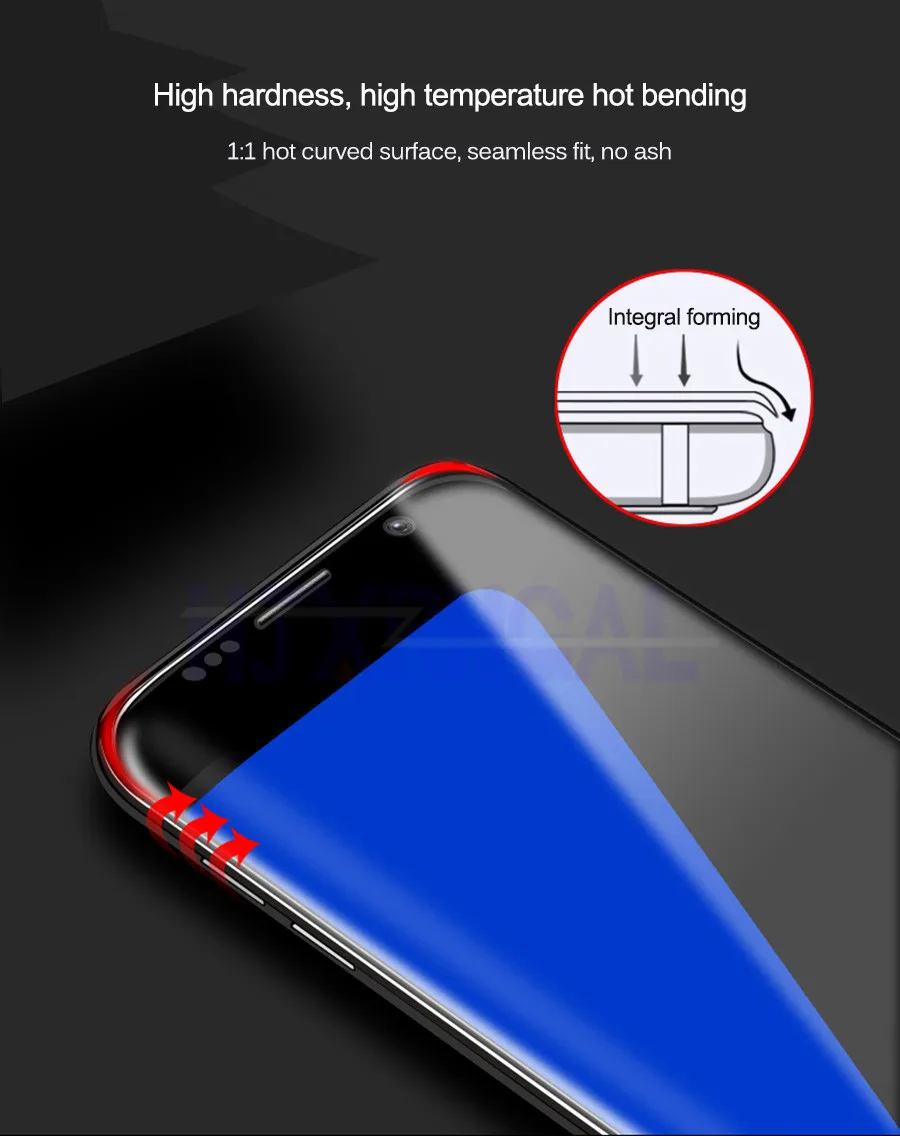 3D изогнутое полное покрытие 9H закаленное стекло для samsung galaxy S7 S7 edge S8 S9 Note Защитная пленка для экрана для samsung S8 S9 Note 8