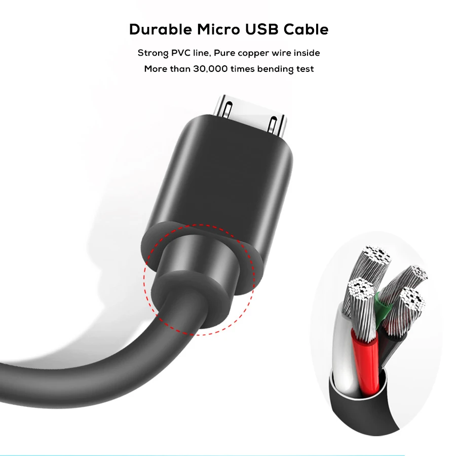 Кабель Micro USB SUPTEC 2 м 3 А кабель для быстрой зарядки и передачи данных Android Samsung S6 S7 Edge
